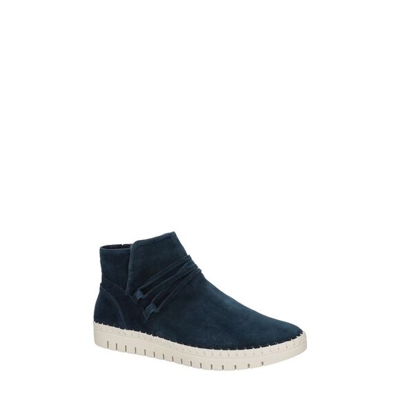 BELLA VITA Shoes - BELLA VITA Womens Navy Front Strap Goring Falynn Round Toe Leather Booties 9 M